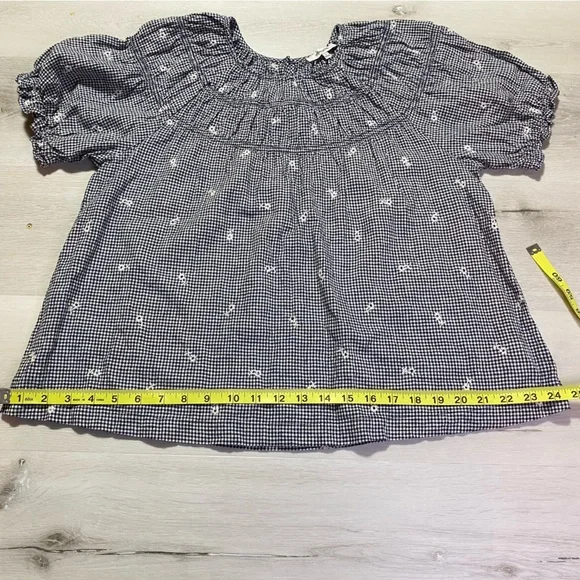 Madewell Black and White Gingham Blouse - Picture 12 of 13